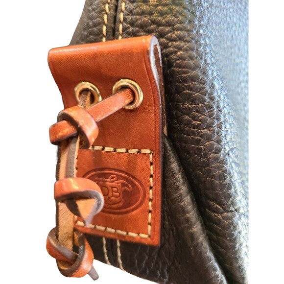 Dooney & Bourke Pebble Grain Small East West Slouch Shoulder Bag Black & Brown - Picture 10 of 12